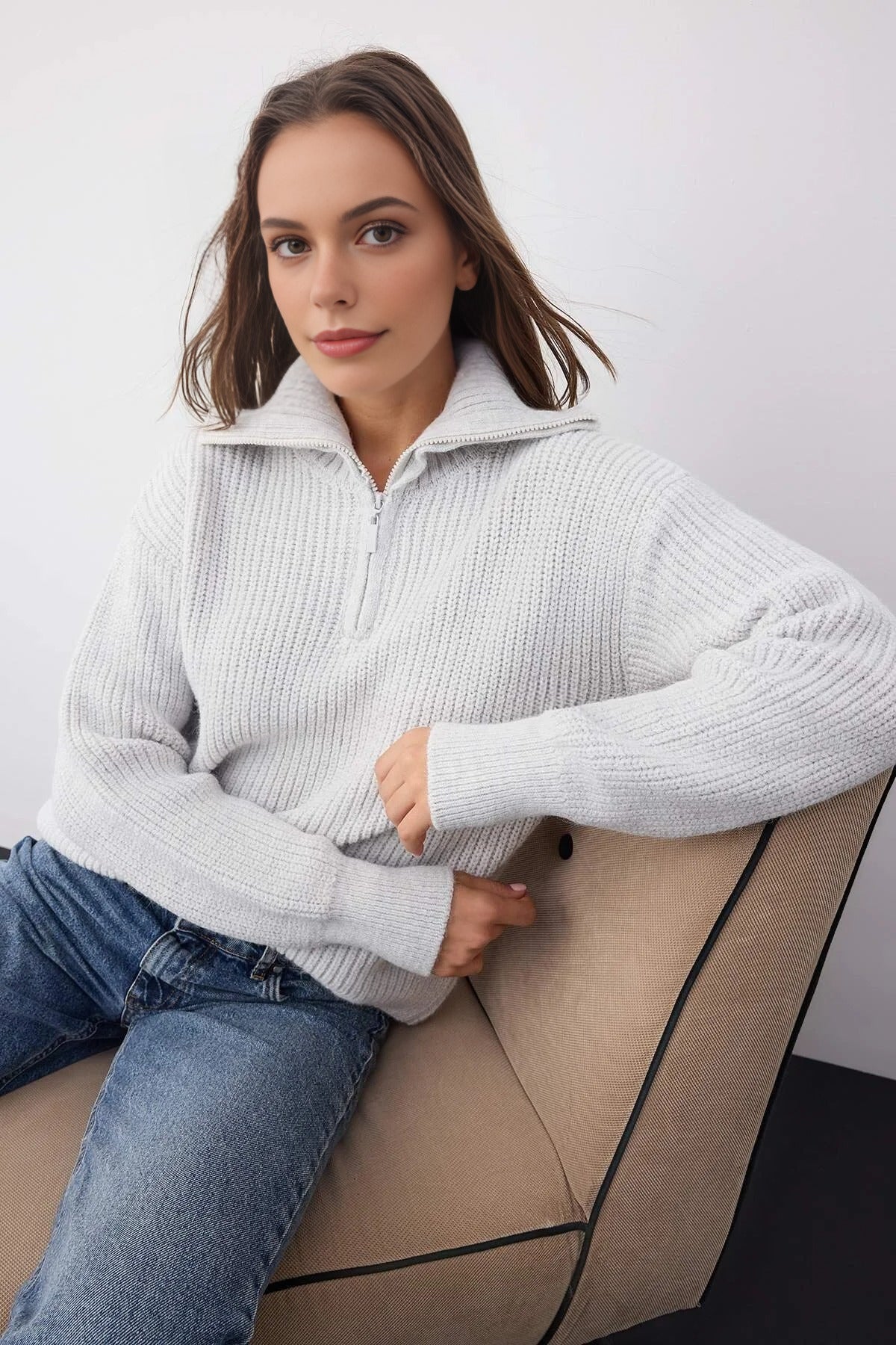 Soft Textured Knit Sweater