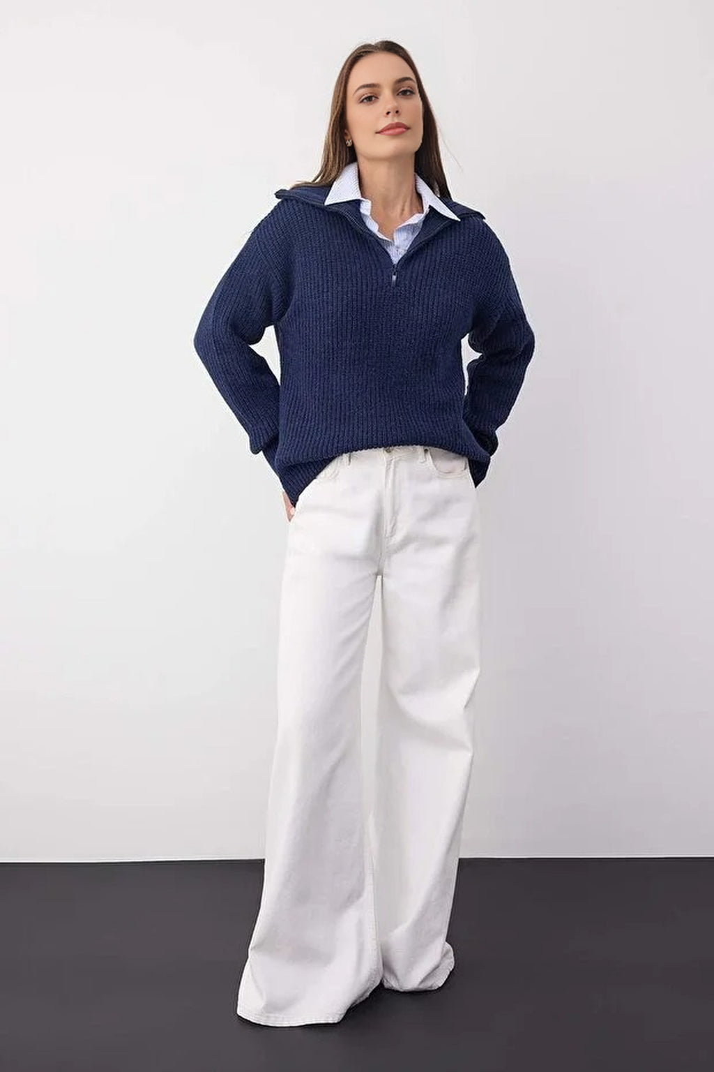 Soft Textured Knit Sweater