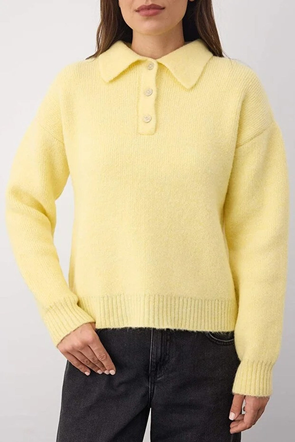 Basic Loose Fit Special Yarn Knit Sweater