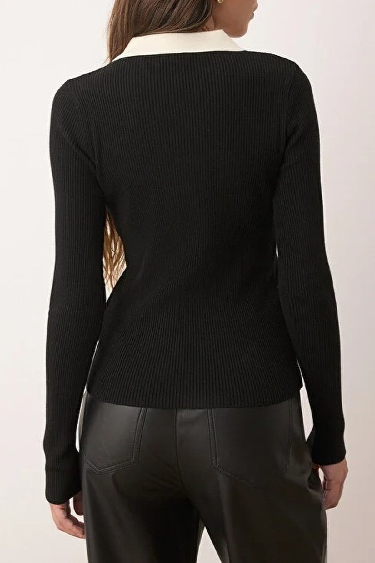 Waist Draped Thin Knit Sweater