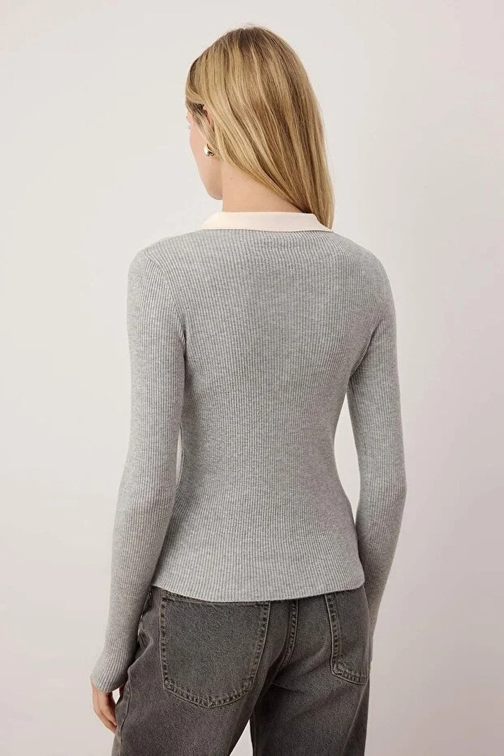 Waist Draped Thin Knit Sweater