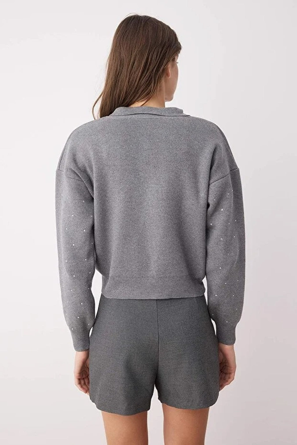 Stone Detail Knitted Sweater