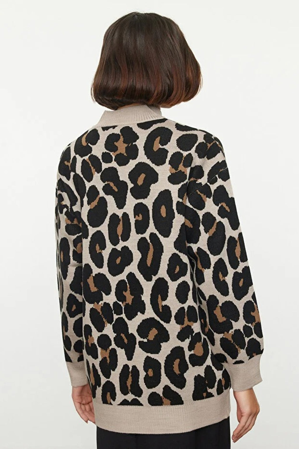 Leopard Print Knitted Sweater