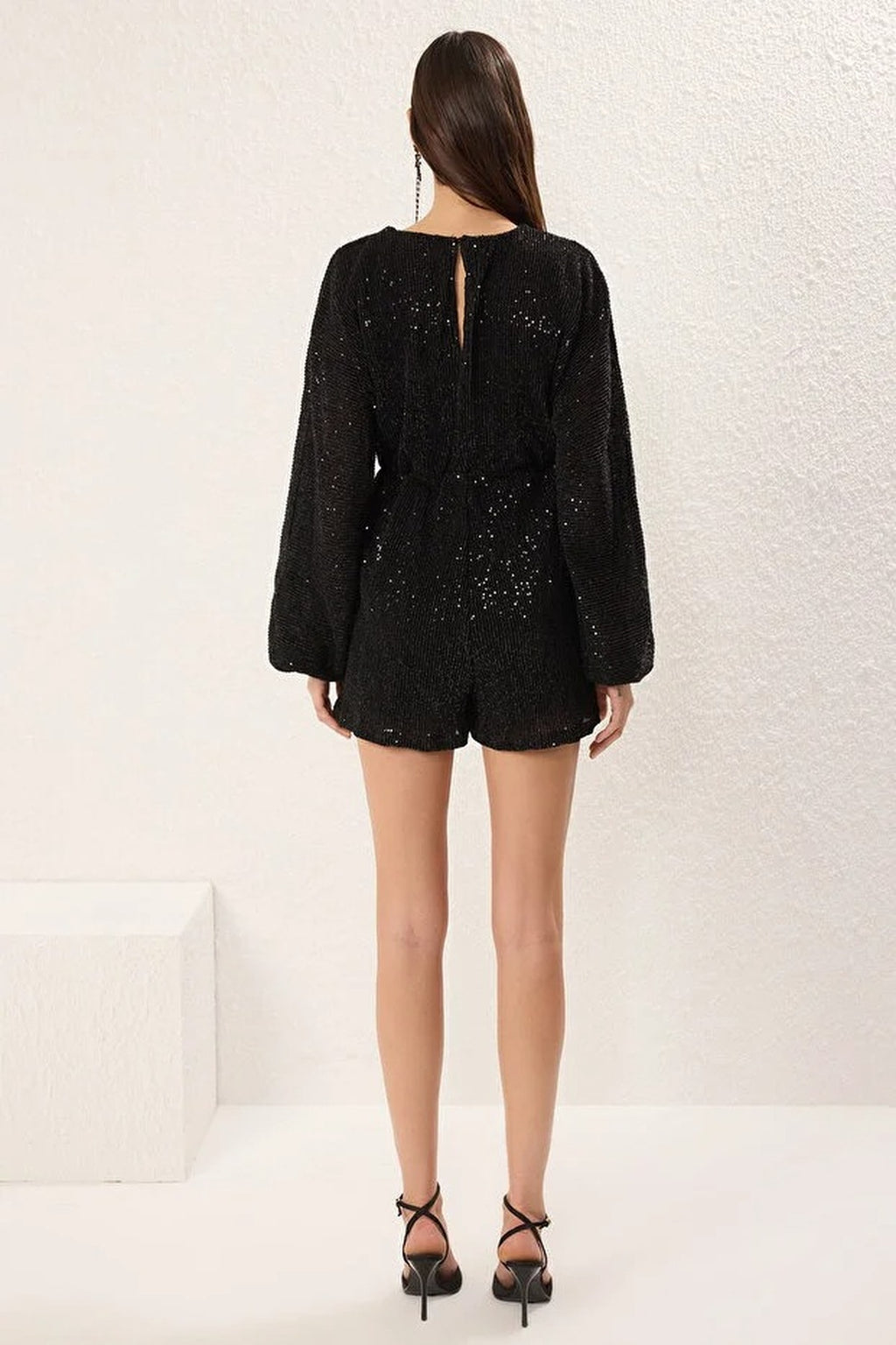 Glittery Sequin Short Jumpsuit