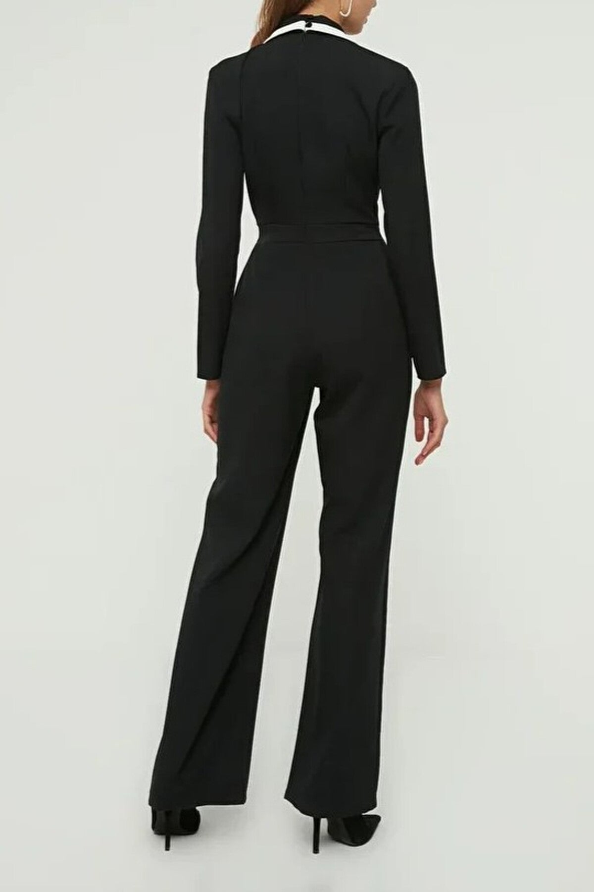 Woven Jumpsuit with Buttons Detail