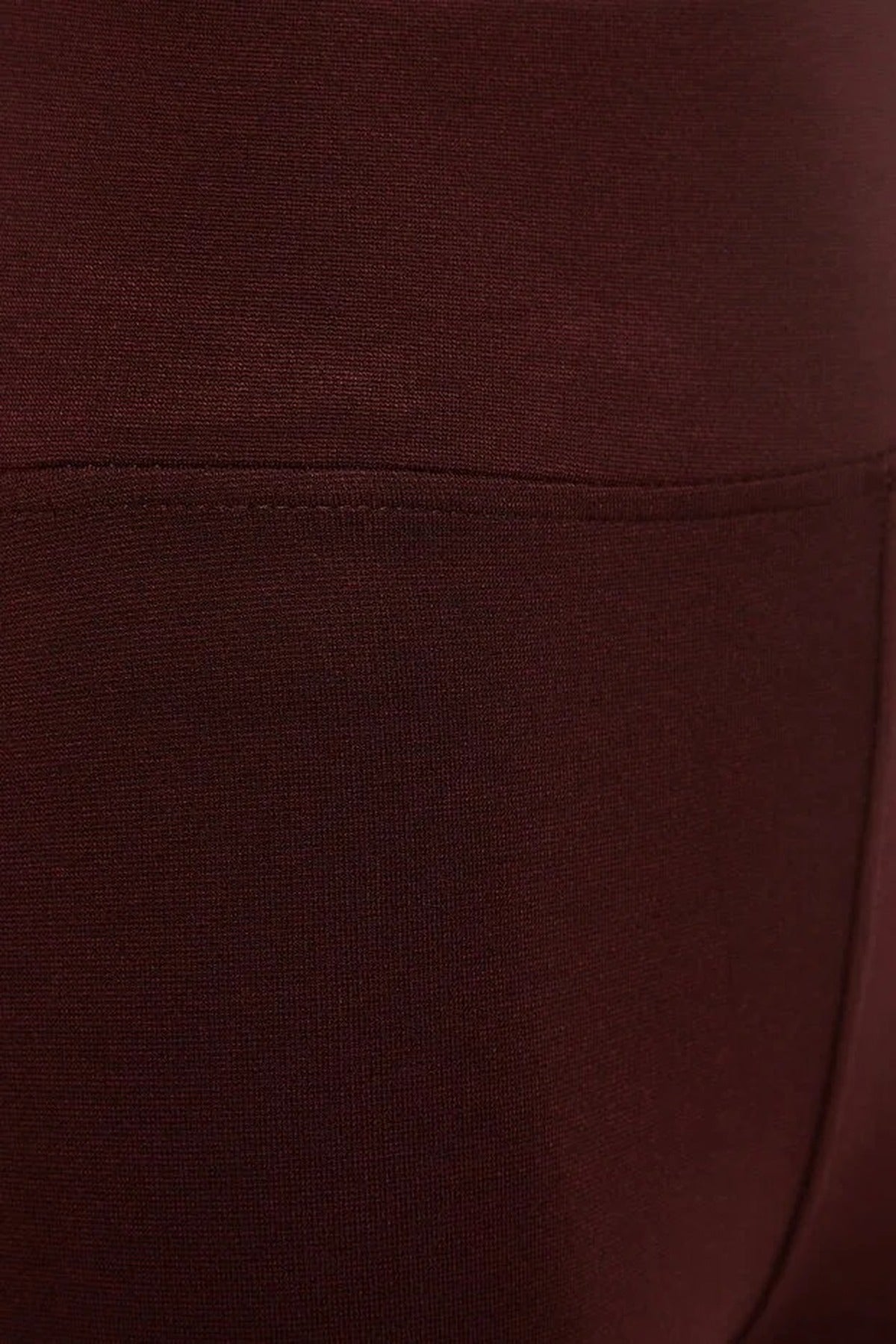 High Waist Elastic Knit Leggings with Elastic Waistband