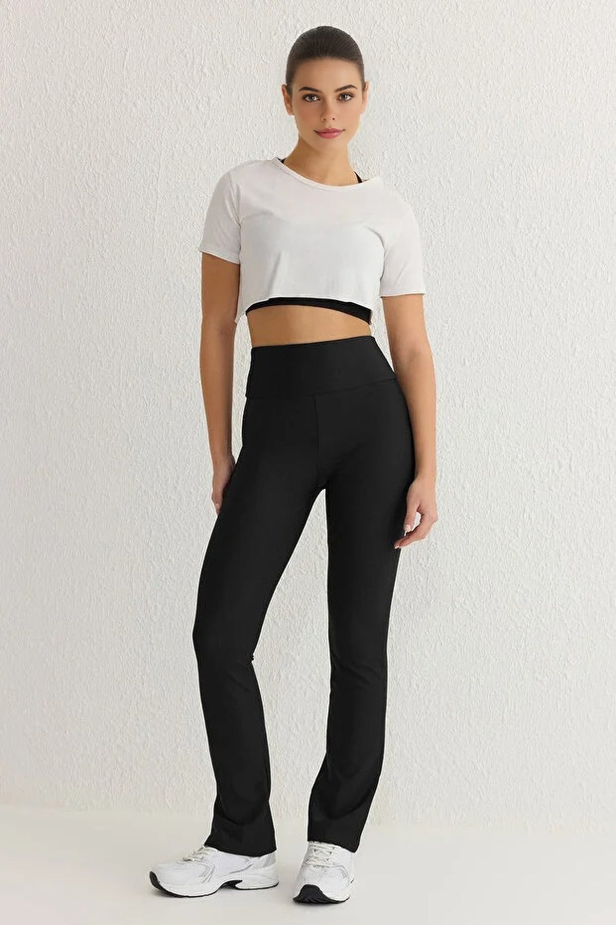 Straight Cut Slimming Knit Sports Leggings