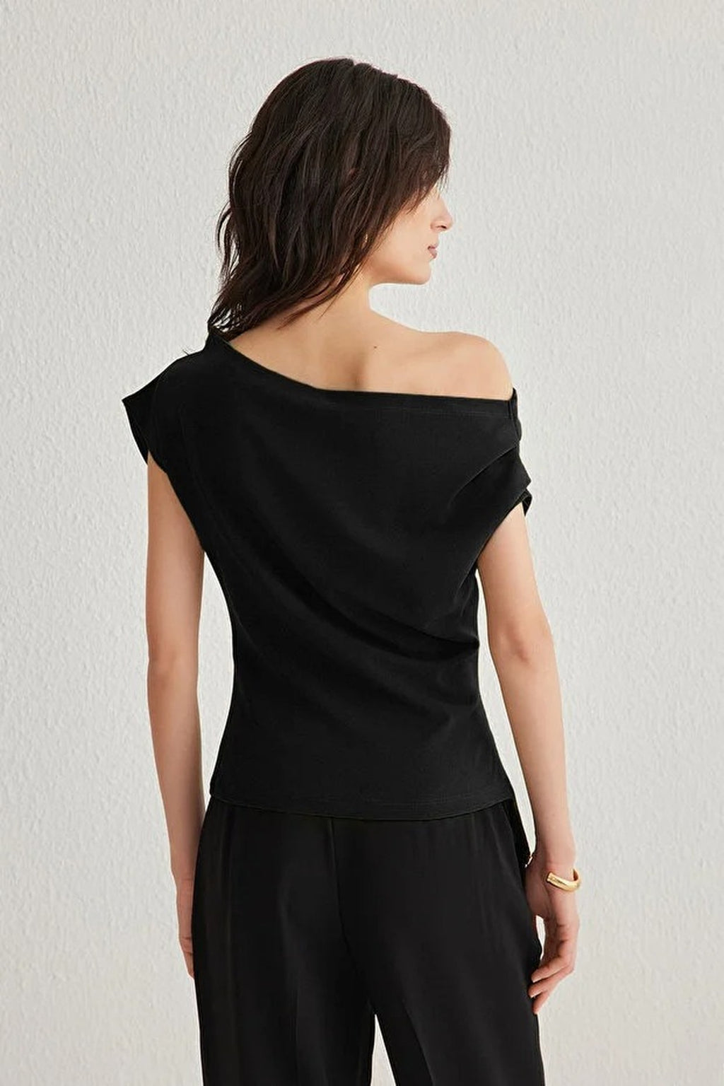 Draped One Shoulder Blouse