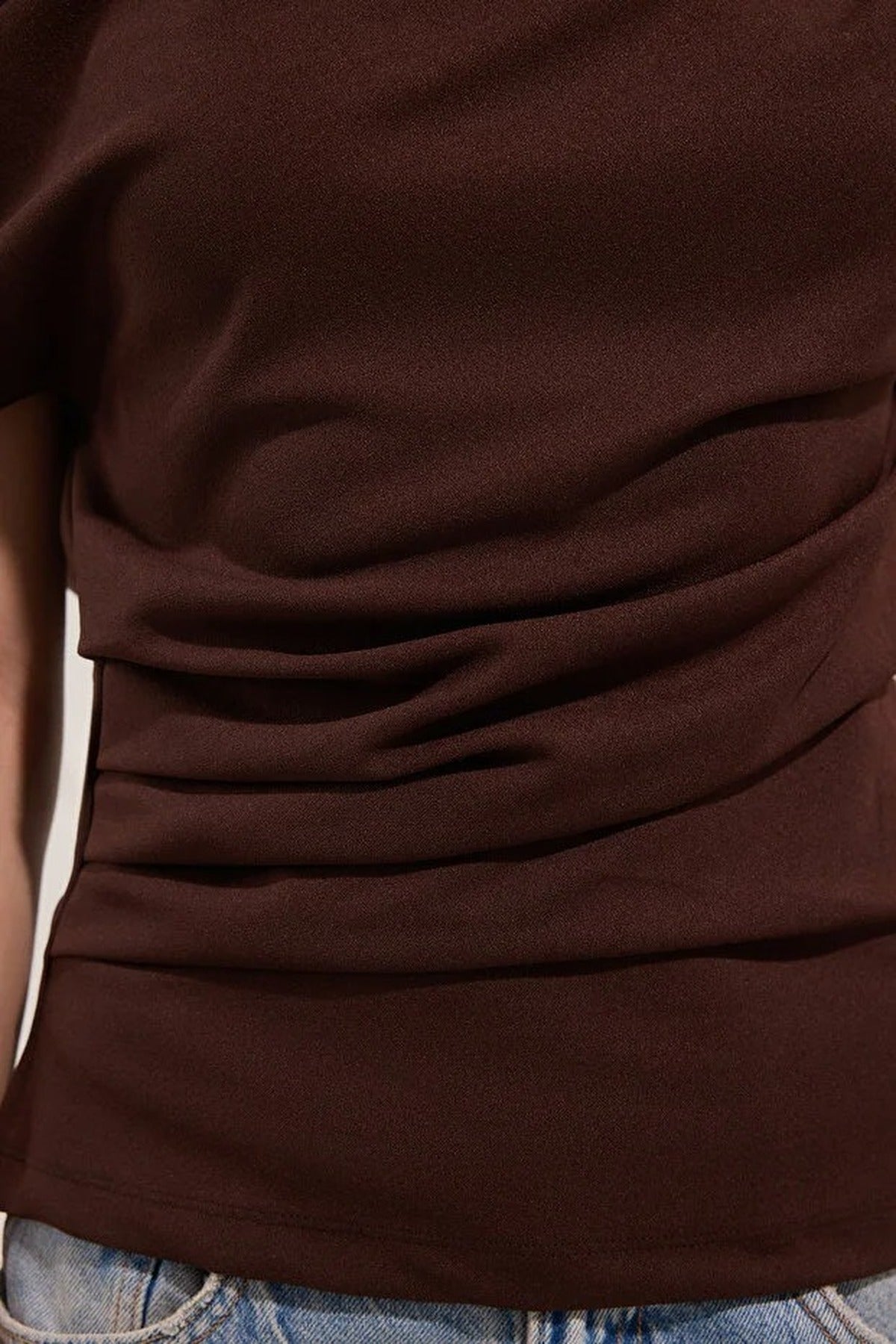 Draped One Shoulder Blouse