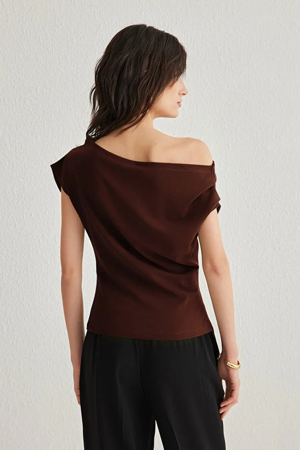 Draped One Shoulder Blouse