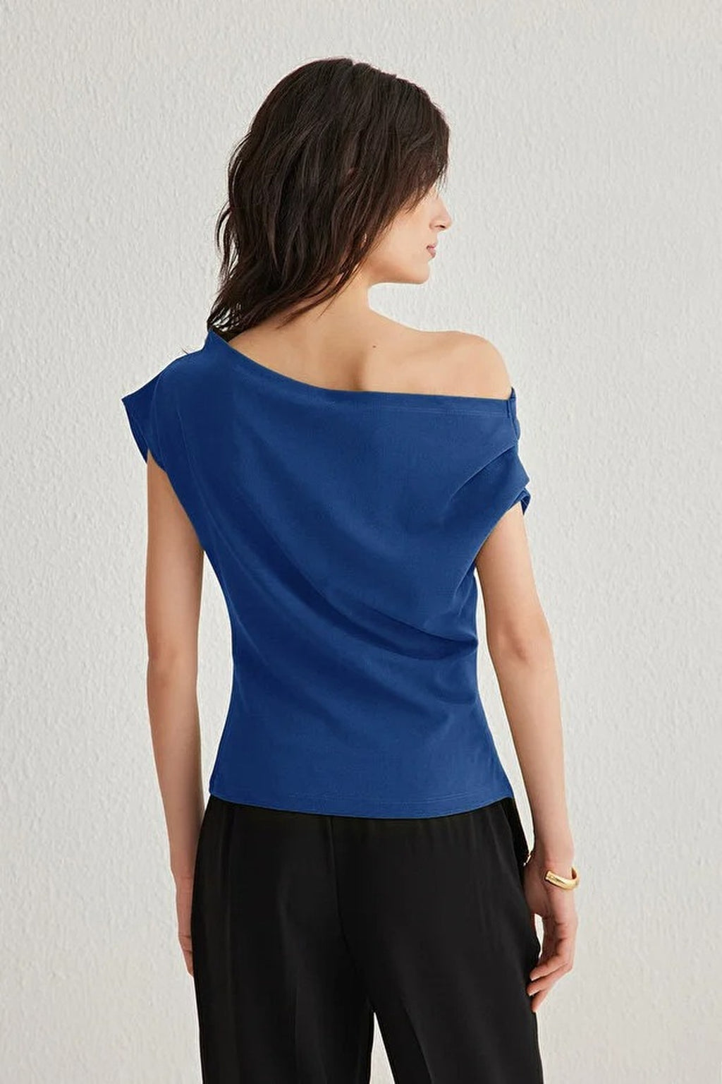 Draped One Shoulder Blouse