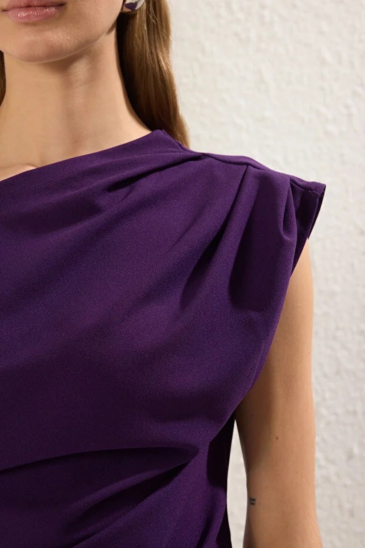 Draped One Shoulder Blouse
