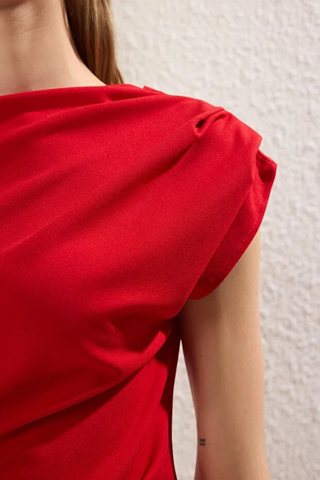 Draped One Shoulder Blouse