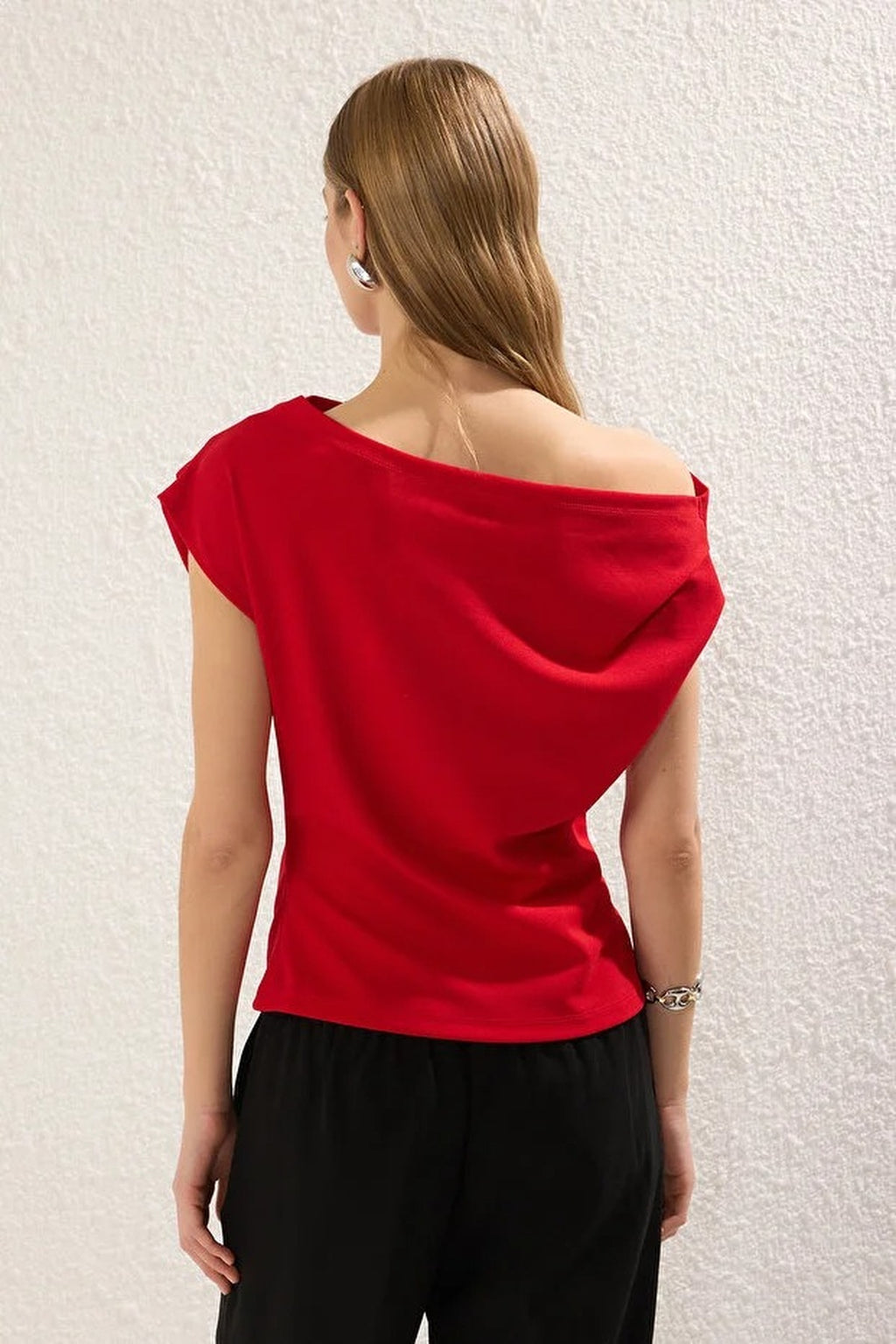 Draped One Shoulder Blouse