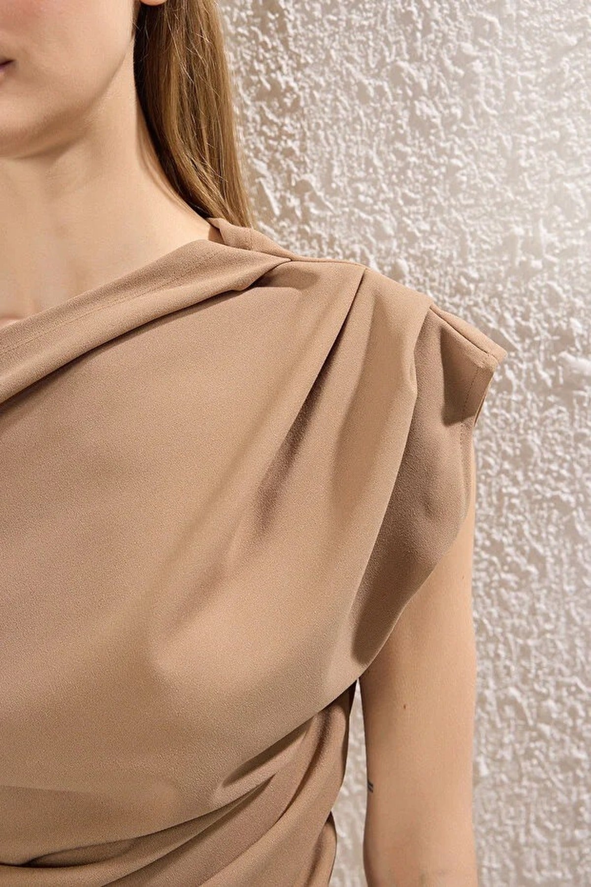 Draped One Shoulder Blouse