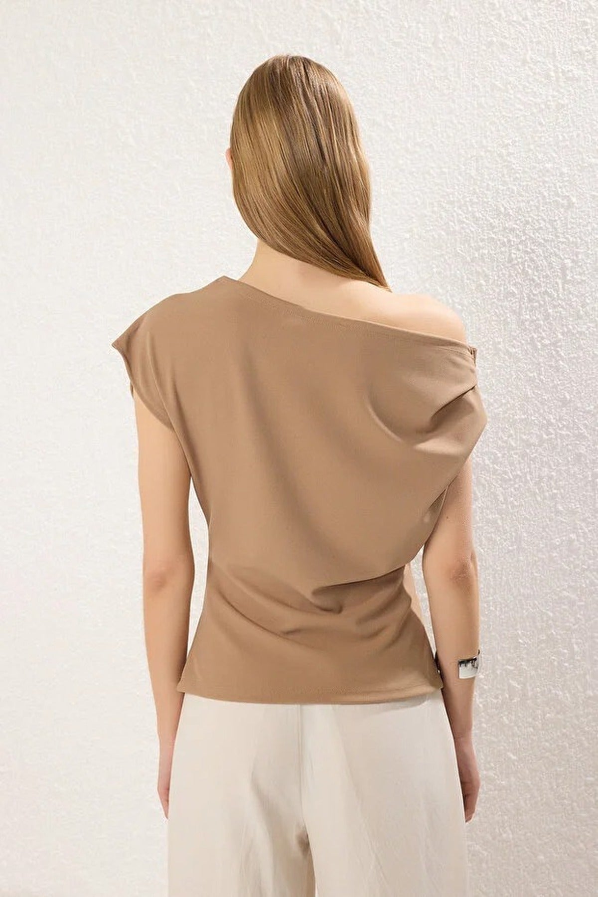 Draped One Shoulder Blouse