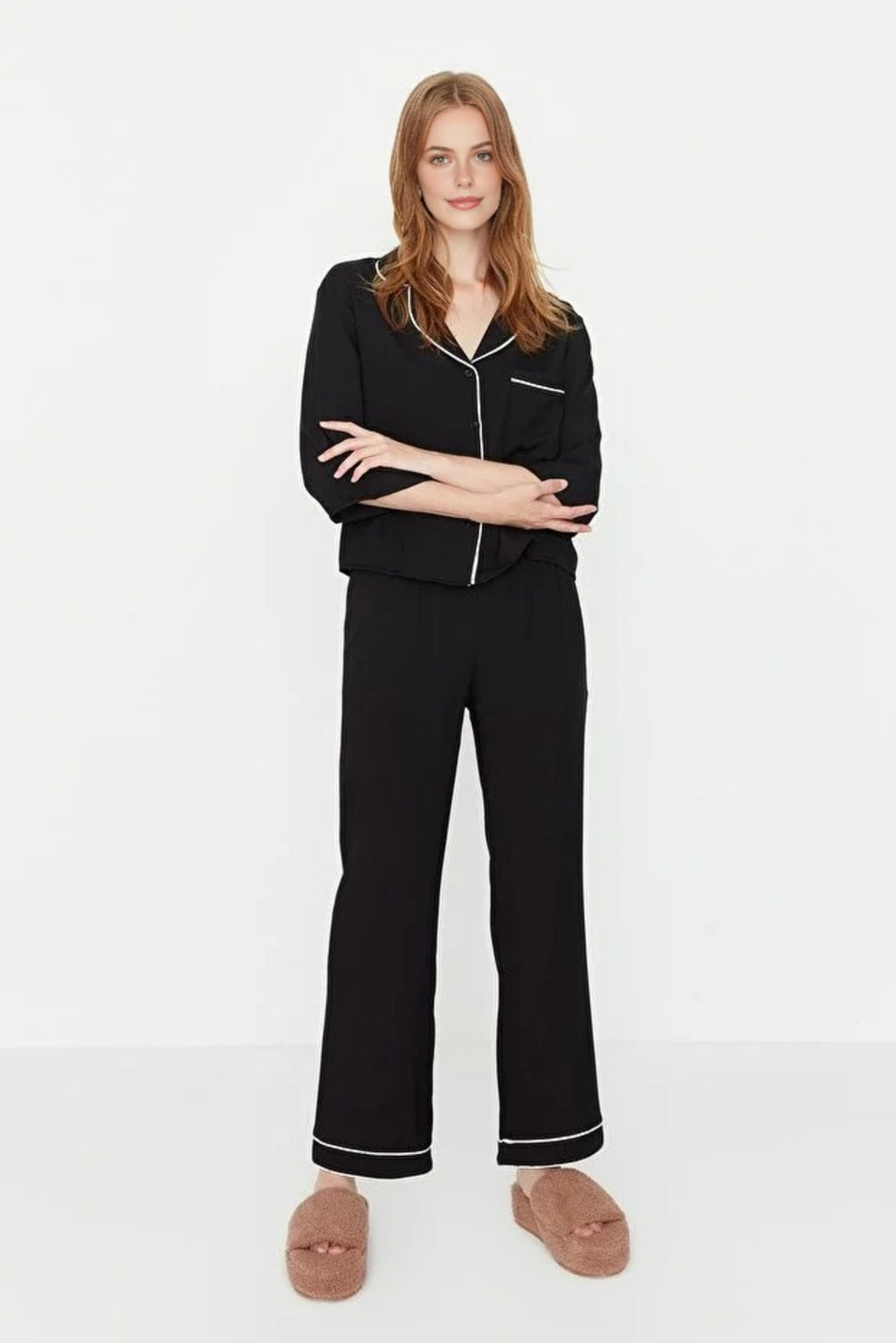 2-Piece Viscose Woven Pajama Set
