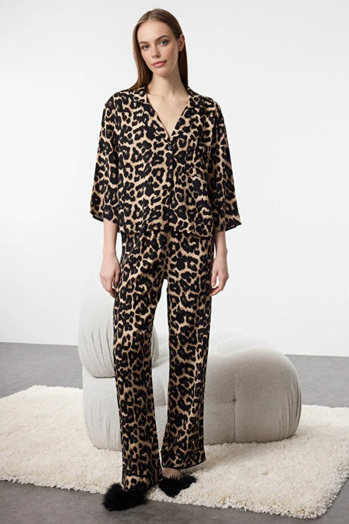 2-Piece Viscose Woven Pajama Set