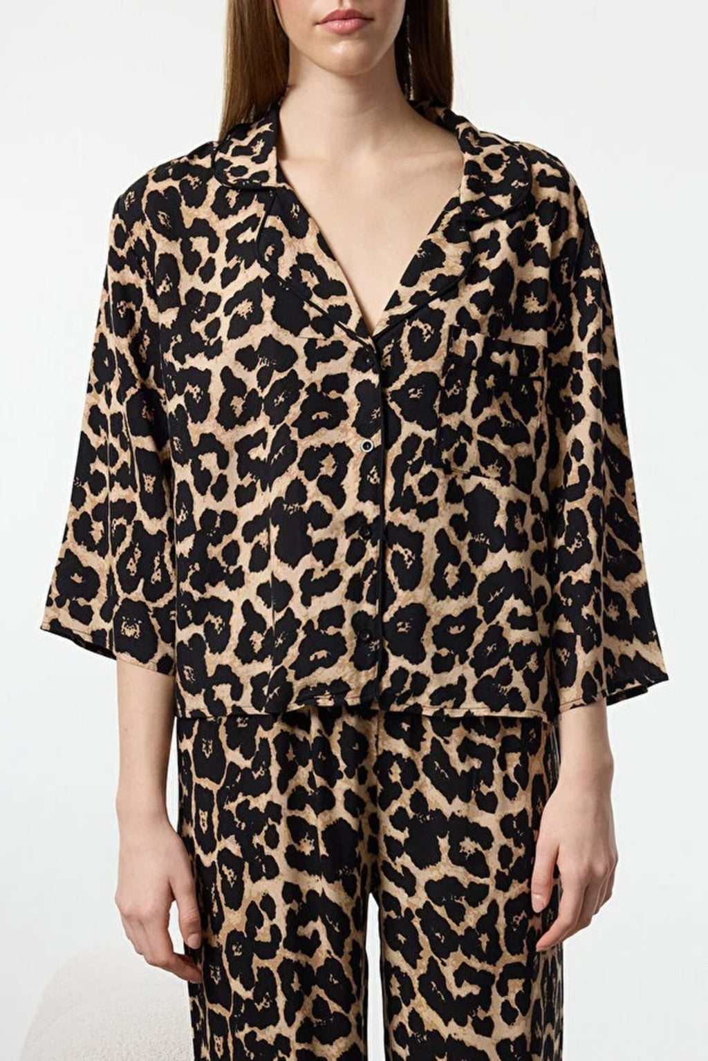 2-Piece Viscose Woven Pajama Set