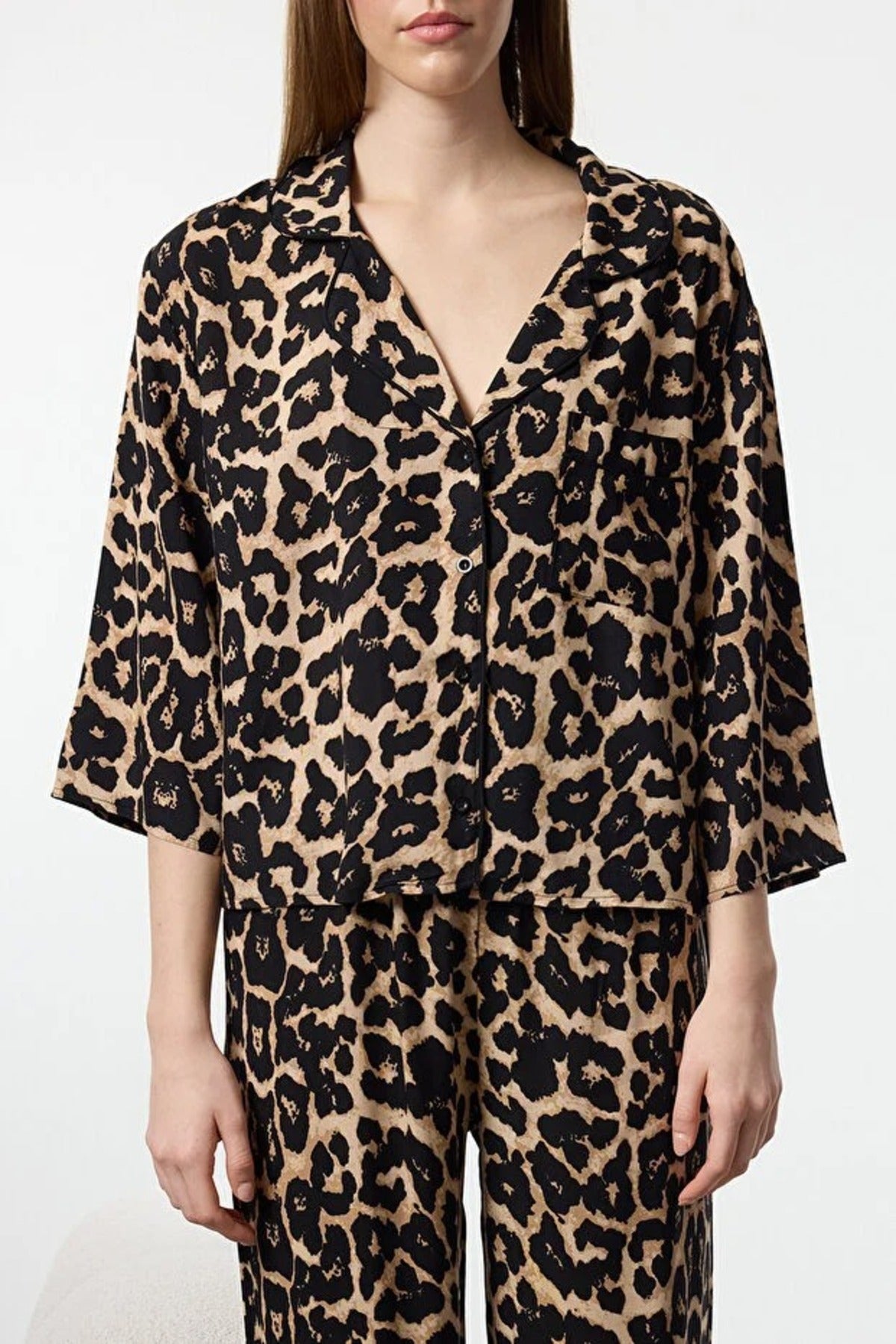 2-Piece Viscose Woven Pajama Set