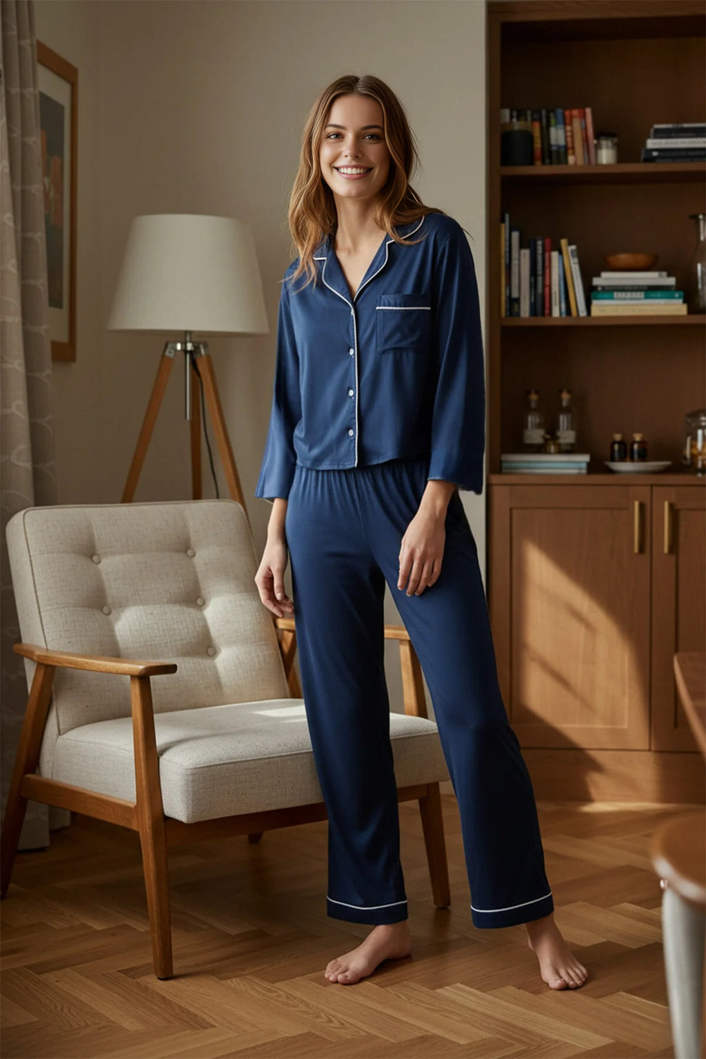 2-Piece Viscose Woven Pajama Set