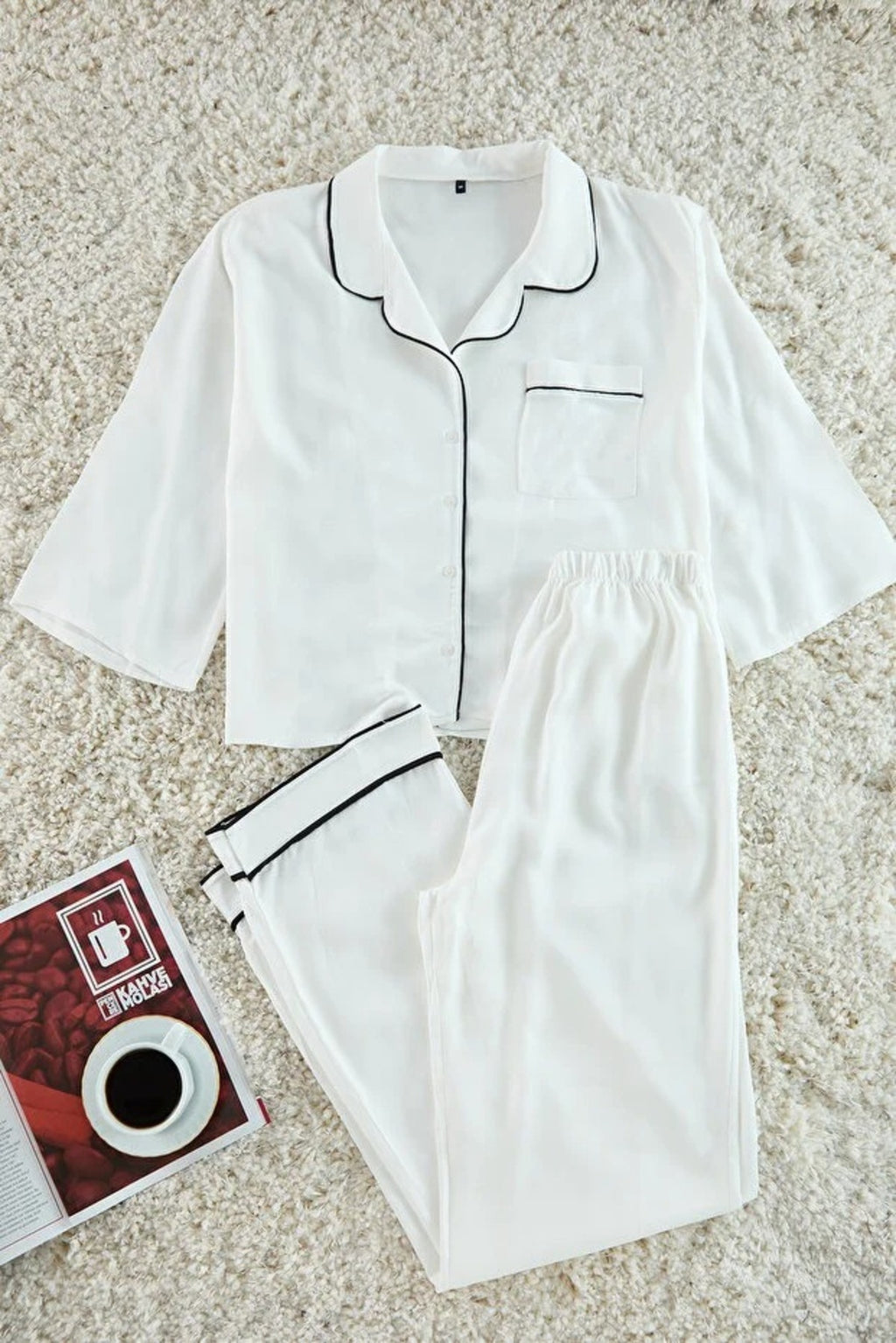 2-Piece Viscose Woven Pajama Set