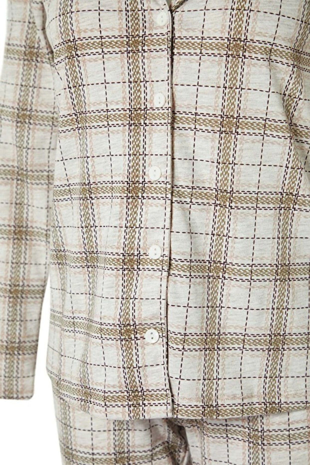 2-Piece 100% Cotton Argyle Knit Pajama Set