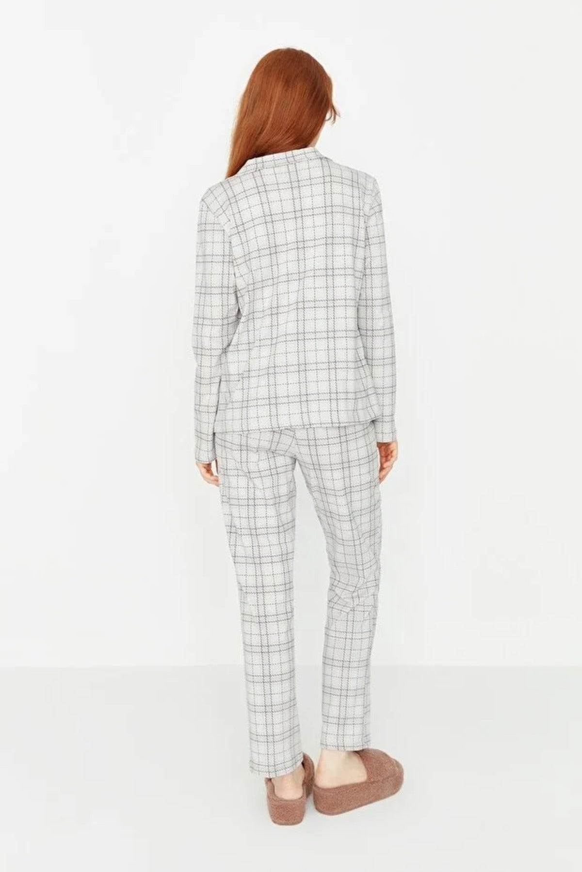 2-Piece 100% Cotton Argyle Knit Pajama Set