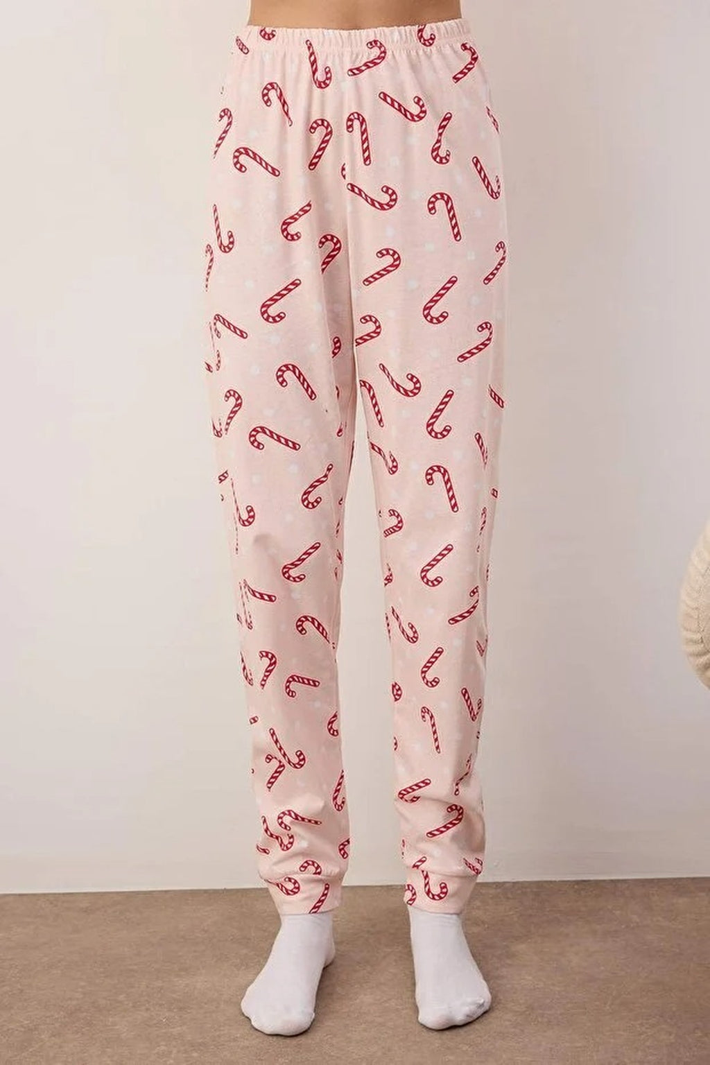 2-Piece 100% Cotton Christmas Themed Knit Pajama Set