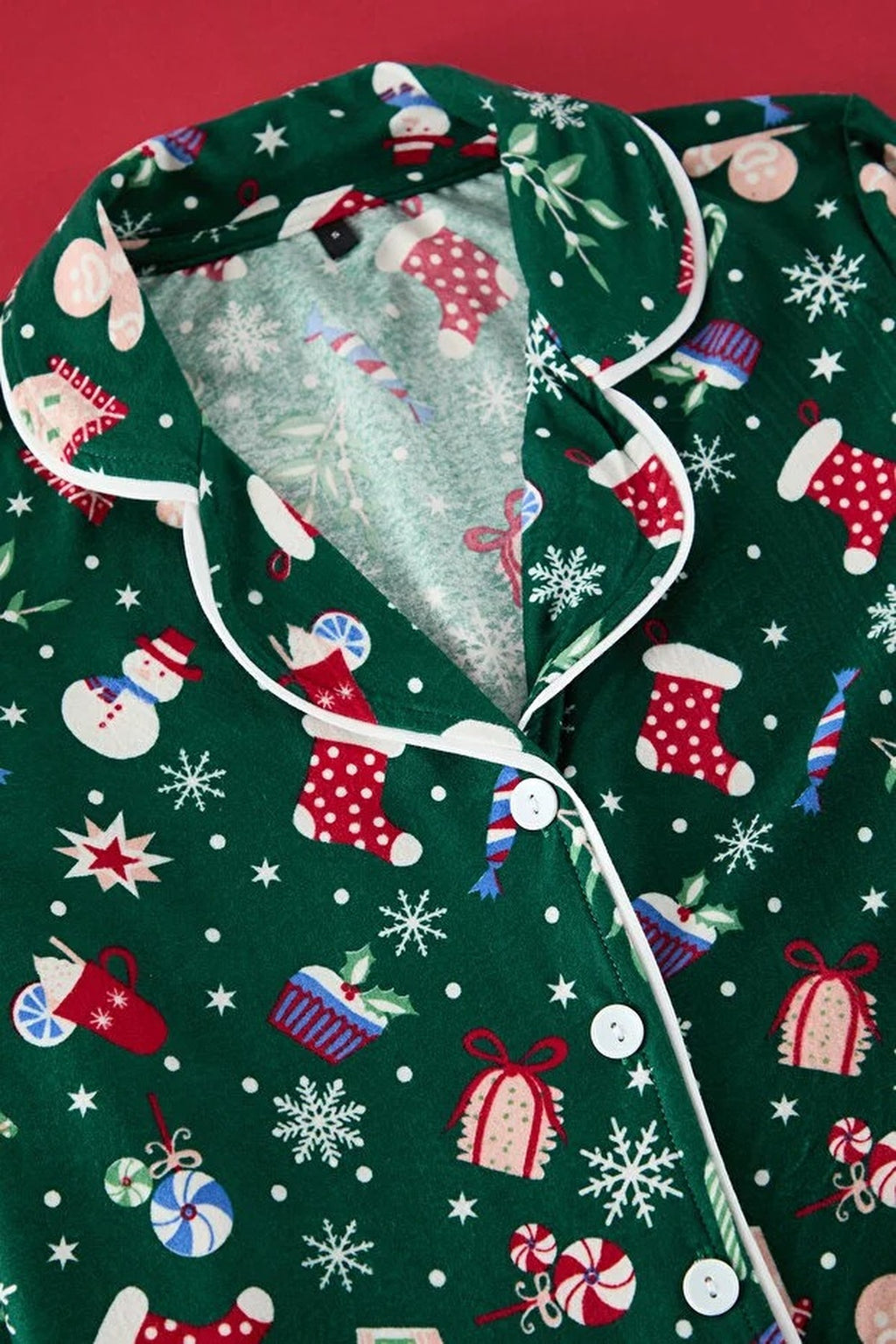 2-Piece Christmas Themed Knit Pajama Set