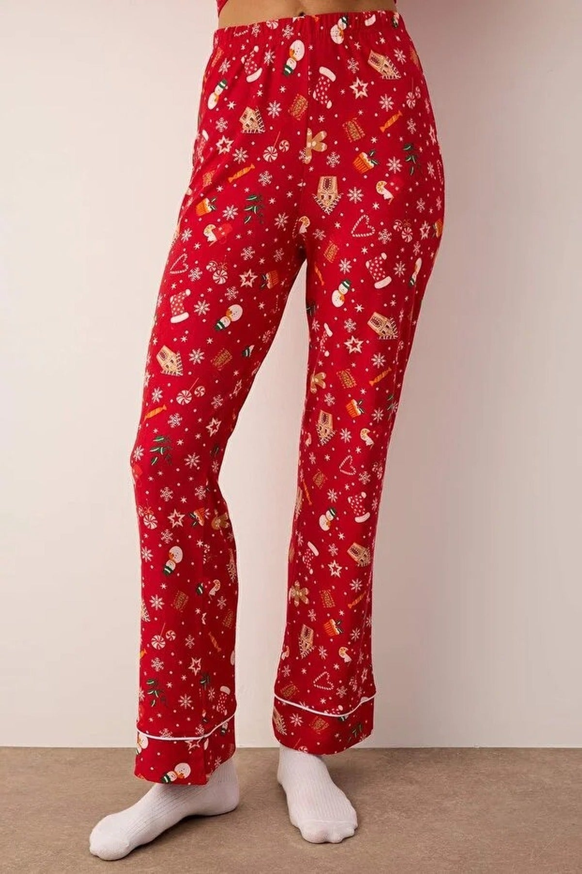 2-Piece Christmas Themed Knit Pajama Set