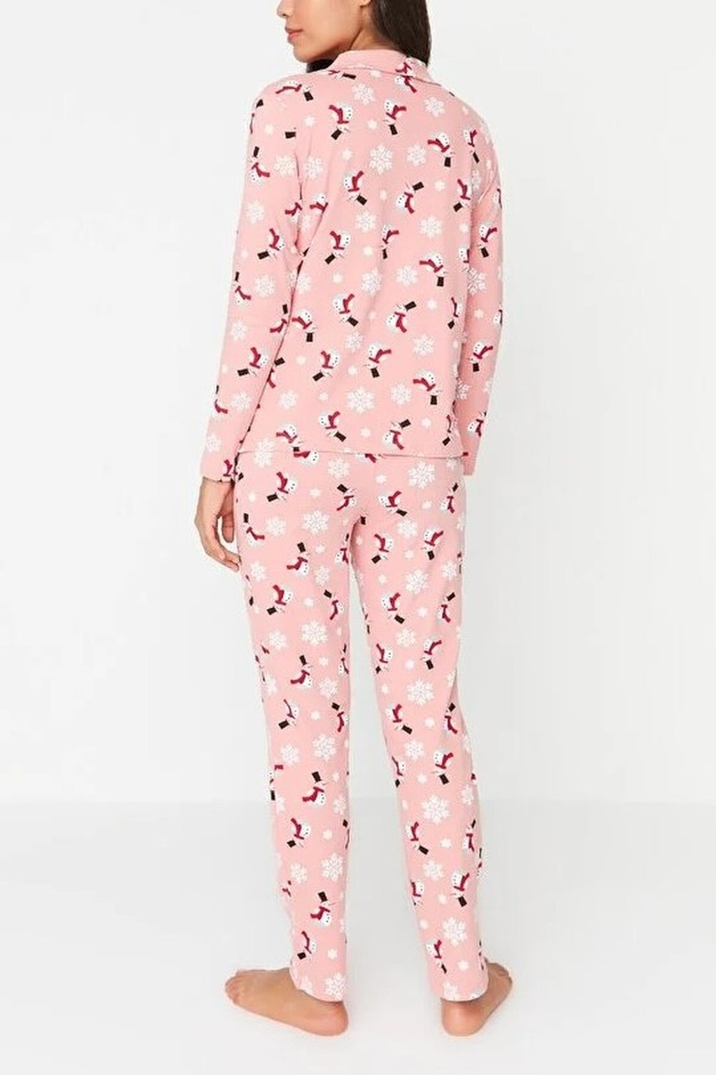 2-Piece 100% Cotton Winter Themed Knit Pajama Set