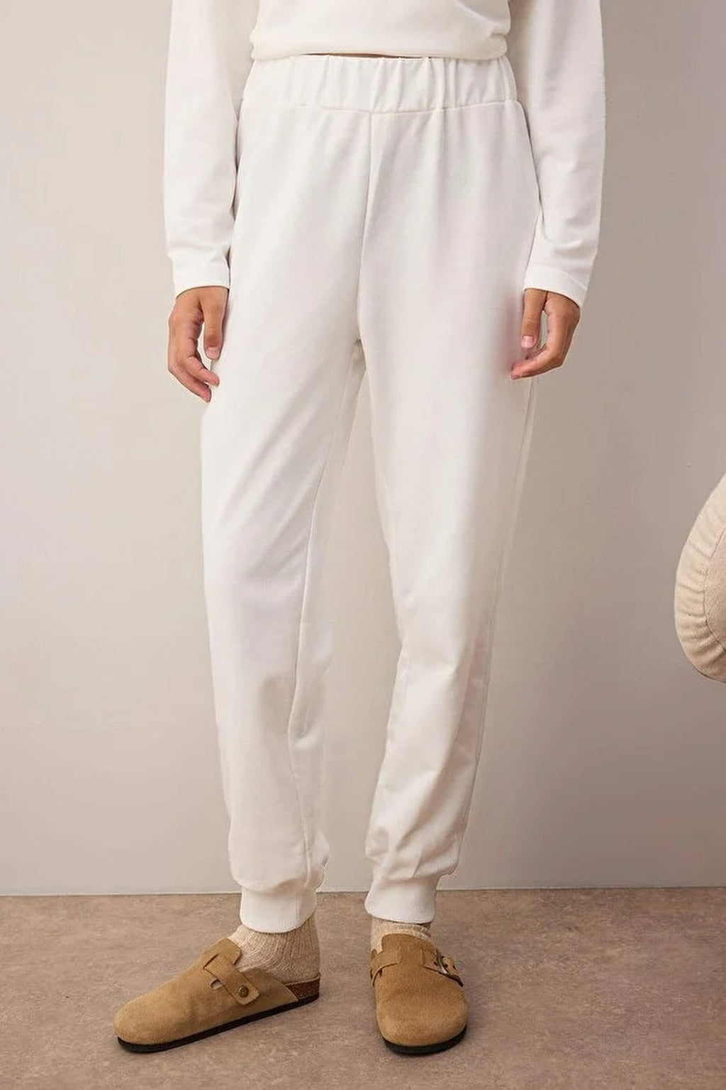 2-Piece Christmas Themed Slogan Embroidered Knit Pajama Set