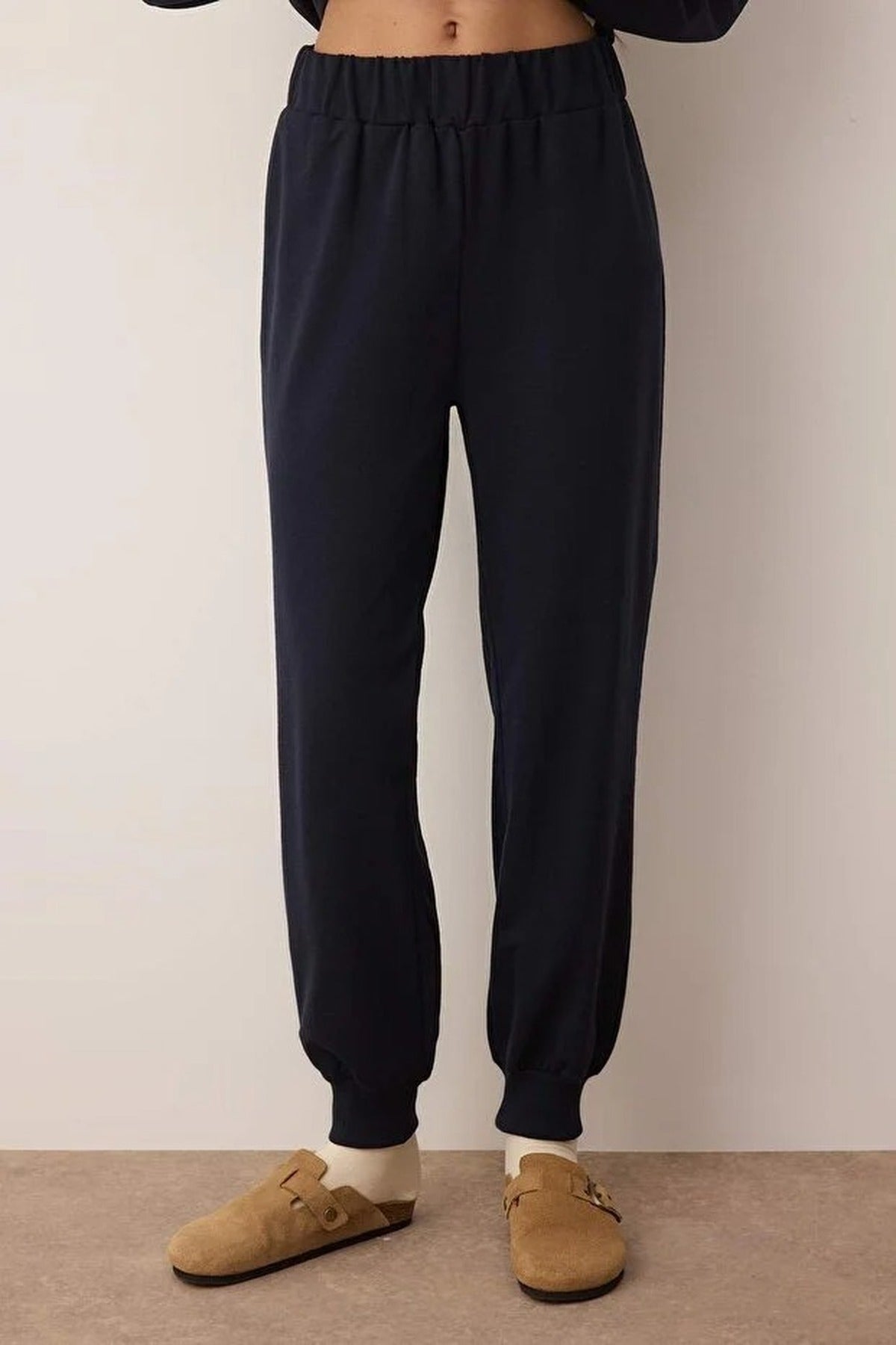 2-Piece Christmas Themed Slogan Embroidered Knit Pajama Set