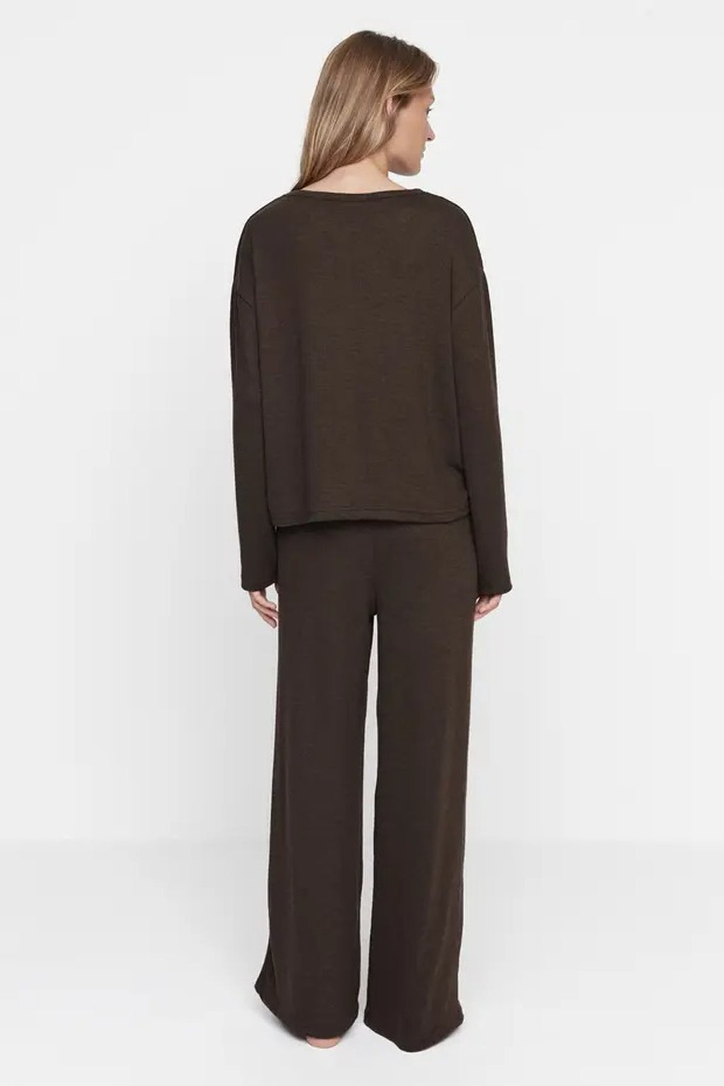 2-Piece Ribbed Long-Sleeve Pajama Set