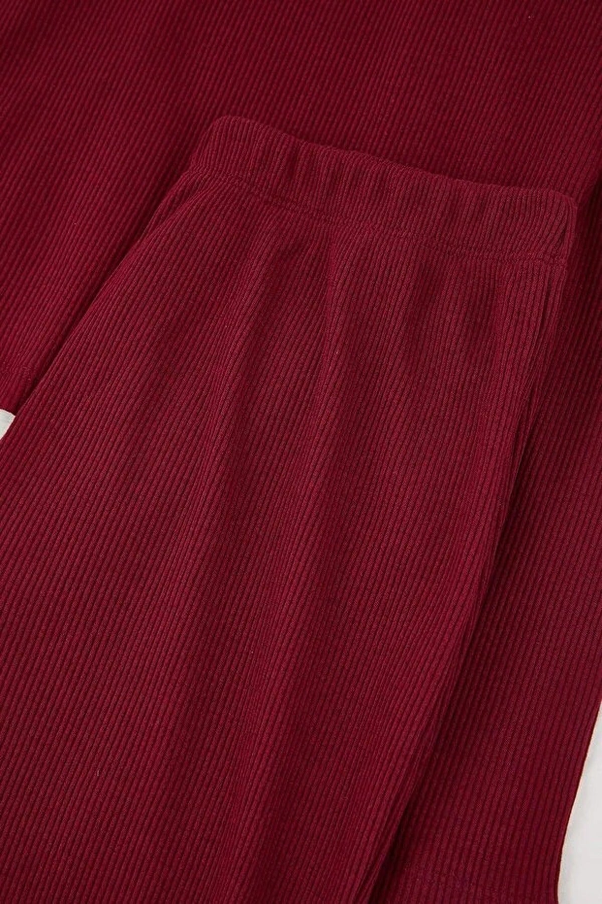 2-Piece Ribbed Long-Sleeve Pajama Set
