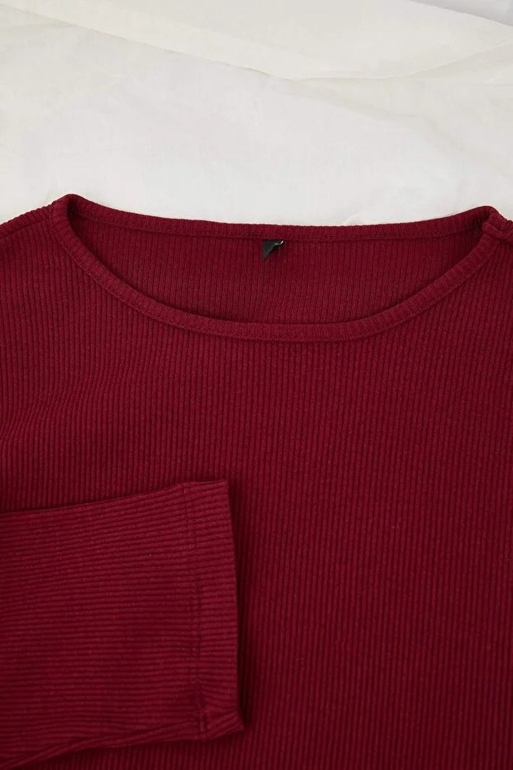 2-Piece Ribbed Long-Sleeve Pajama Set