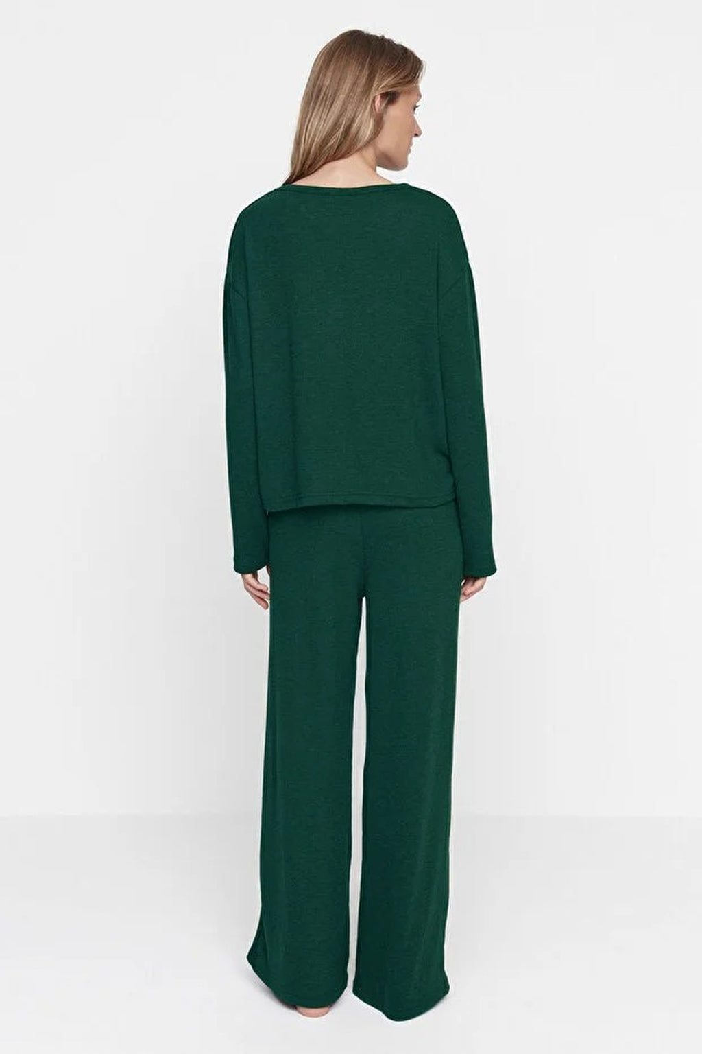 2-Piece Ribbed Long-Sleeve Pajama Set