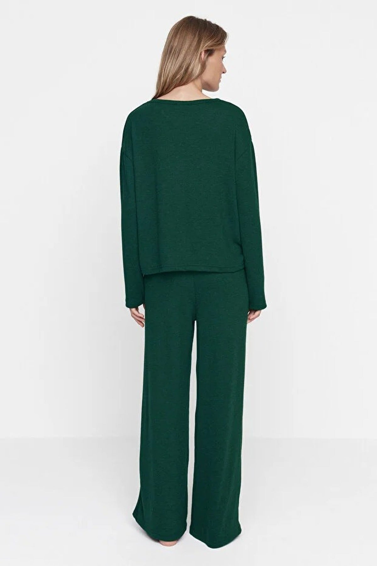 2-Piece Ribbed Long-Sleeve Pajama Set