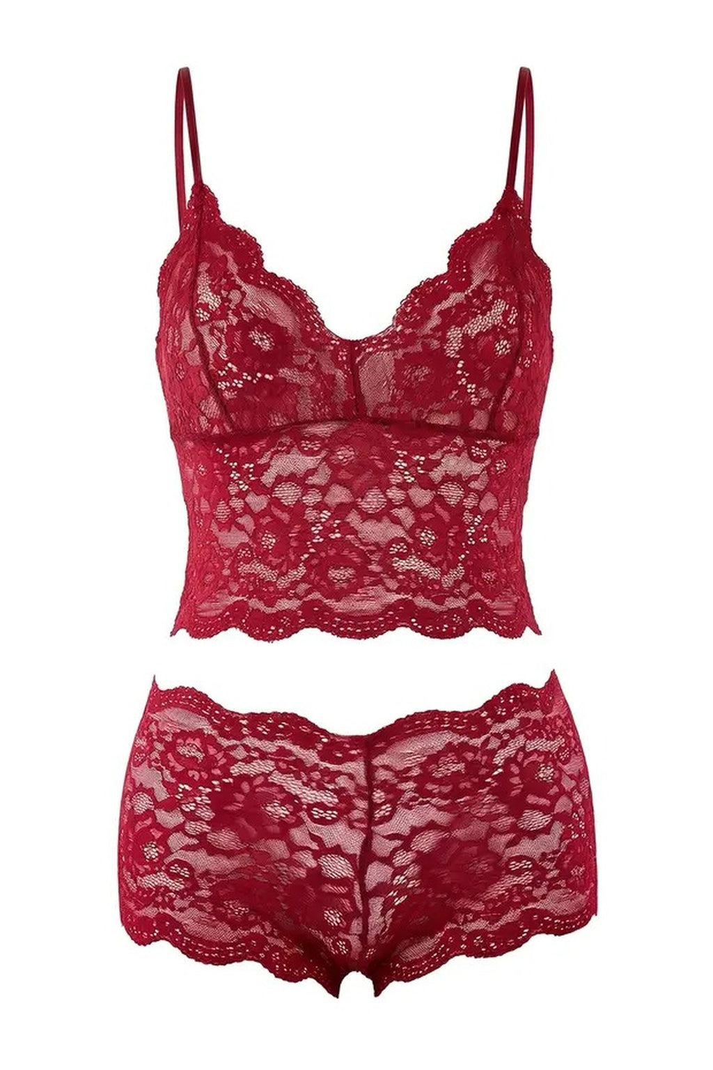 4-Piece Satin Bridal Pajama Set Set with Lace Details
