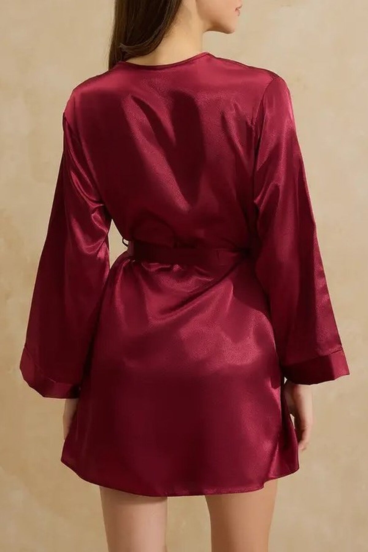 4-Piece Satin Bridal Pajama Set Set with Lace Details