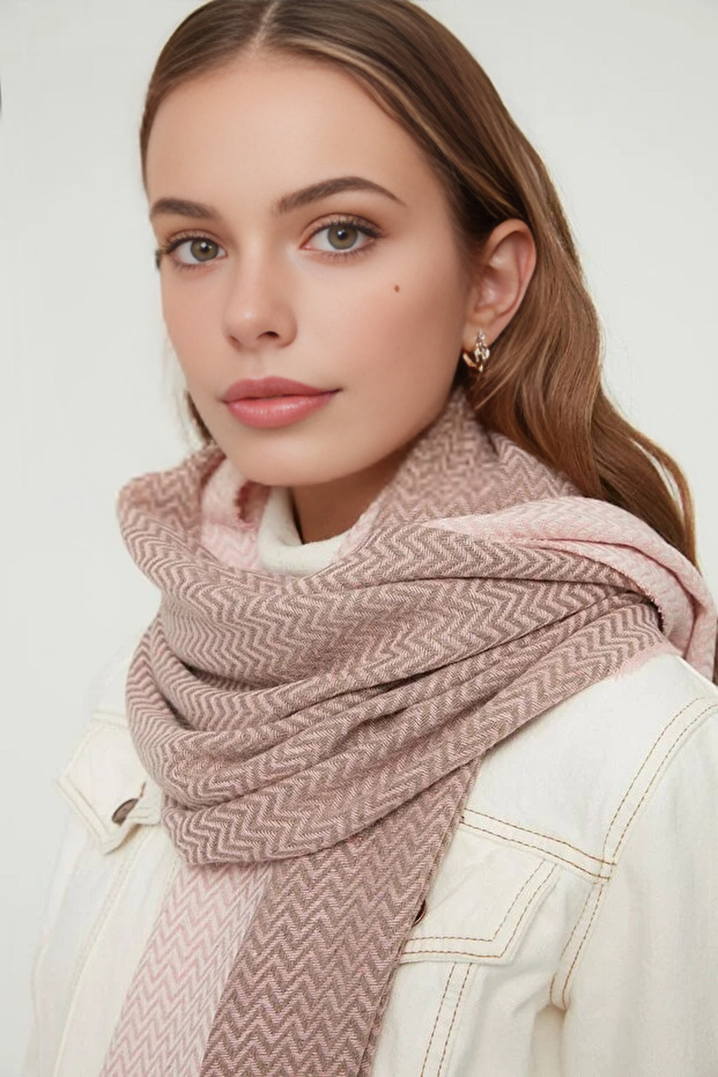 Color Block Soft Texture Scarf