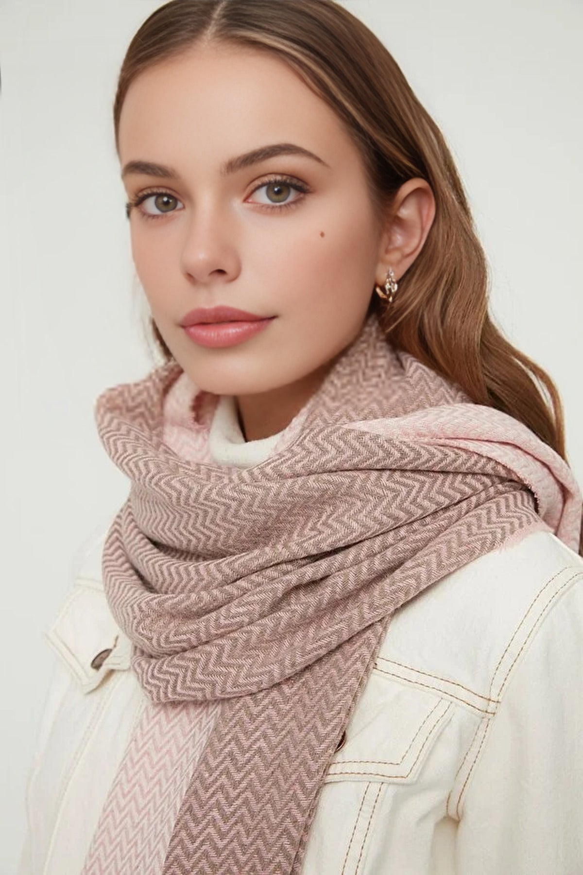 Color Block Soft Texture Scarf