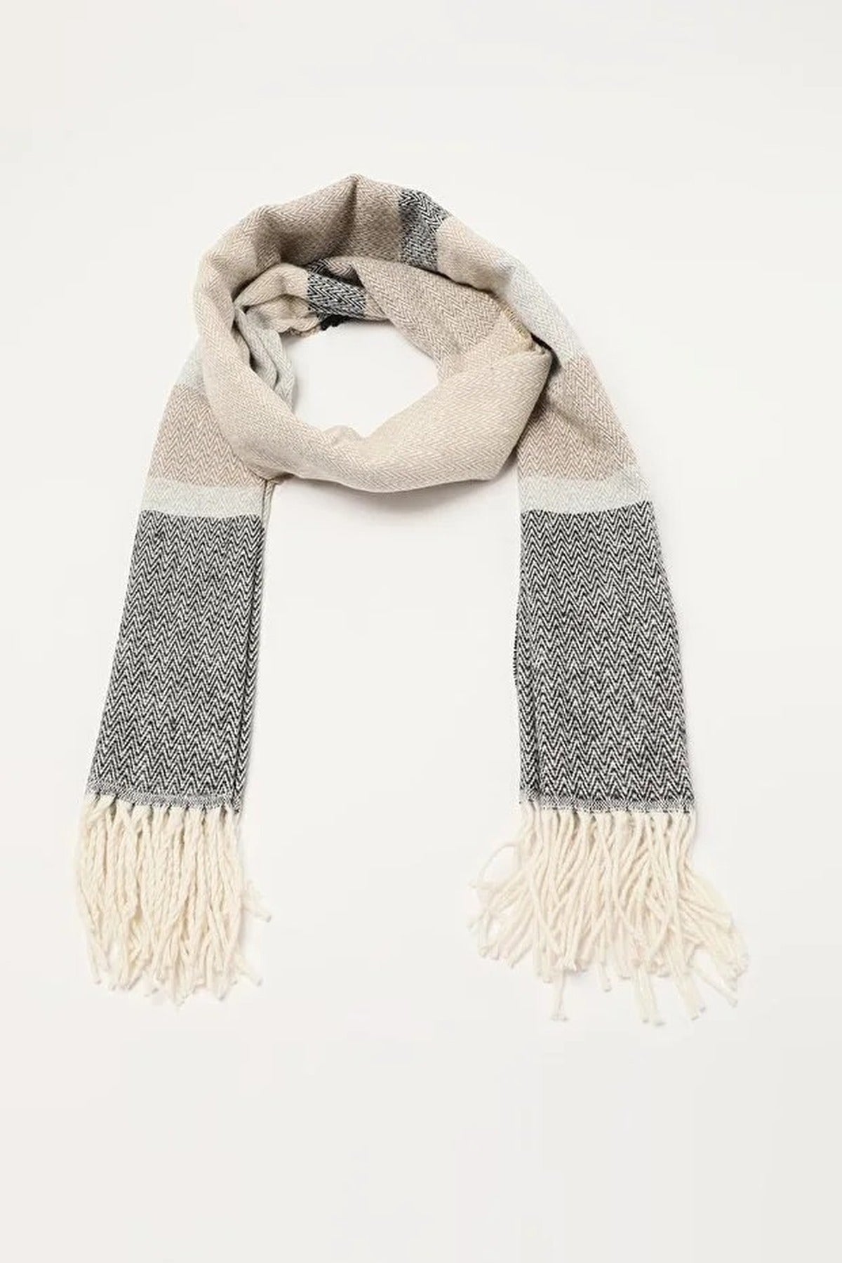 Color Block Soft Texture Scarf