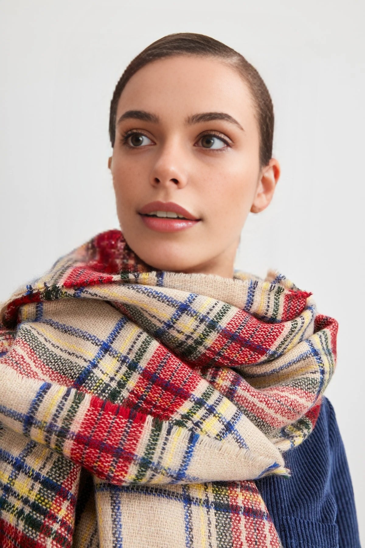 Argyle Patterned Soft Texture Scarf