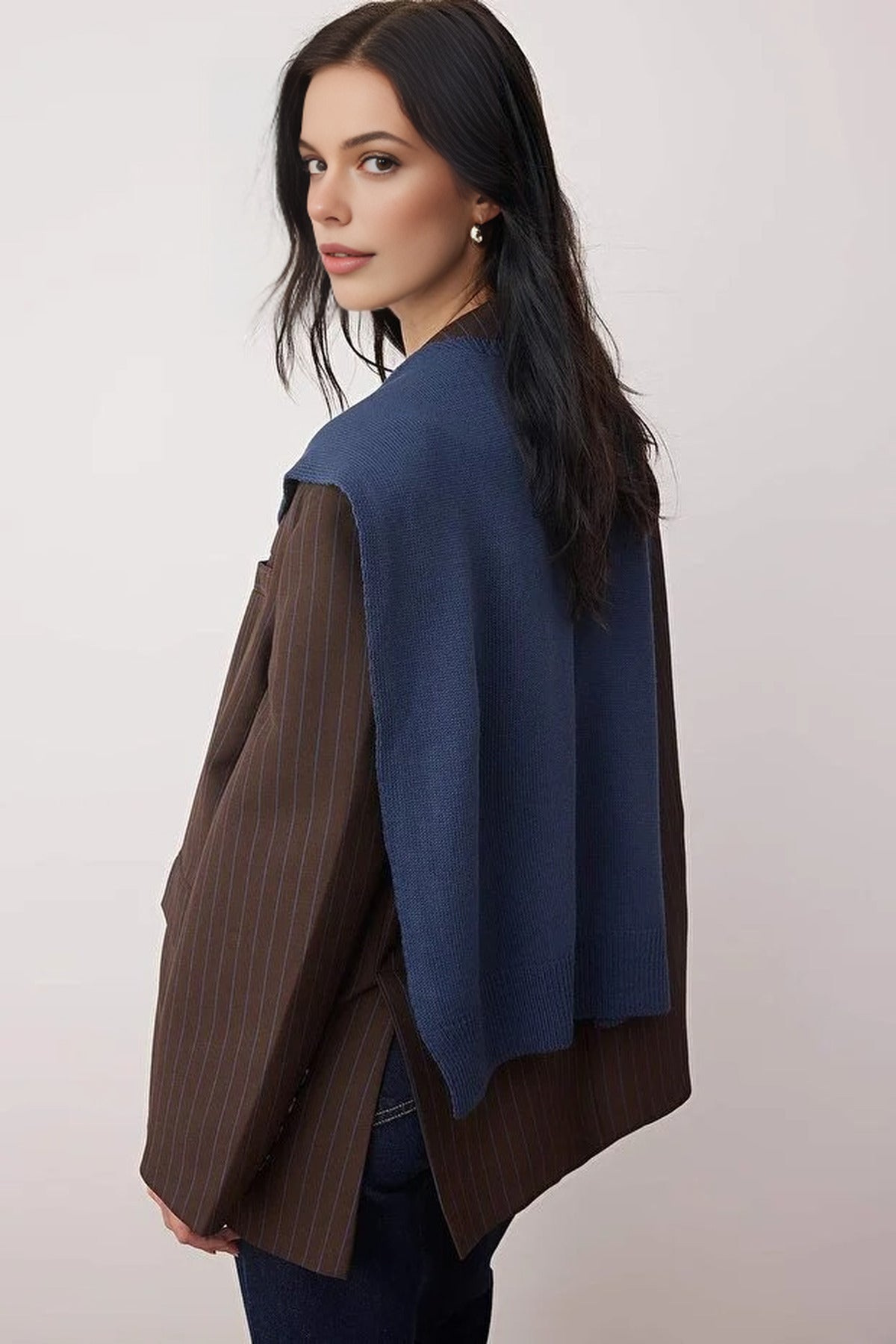 Sweater-Look Knit Shawl