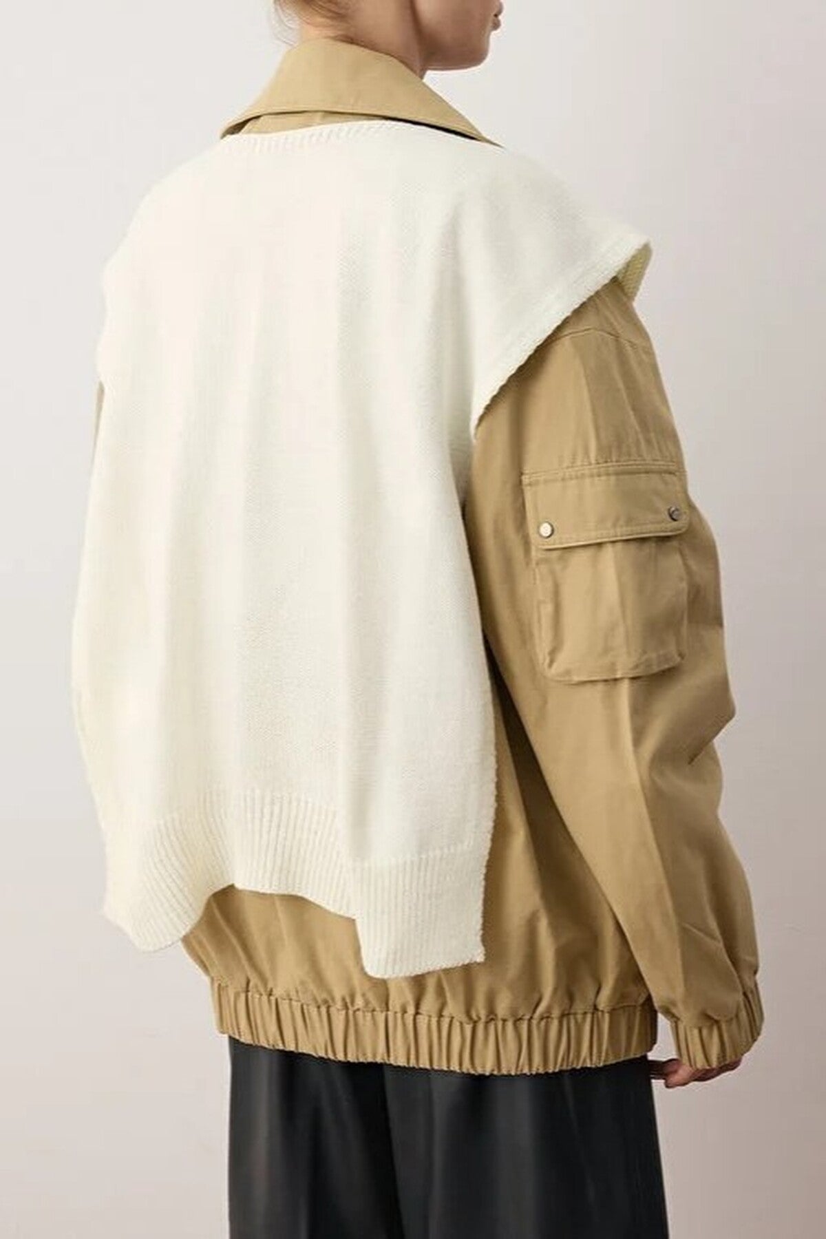 Sweater-Look Knit Shawl