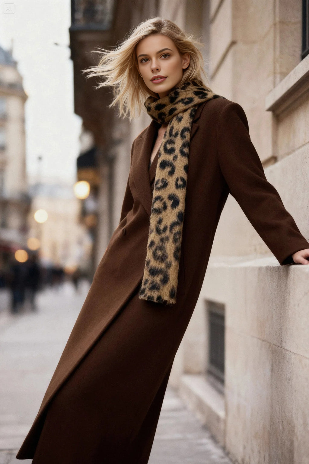 Patterned Soft Textured Knit Scarf