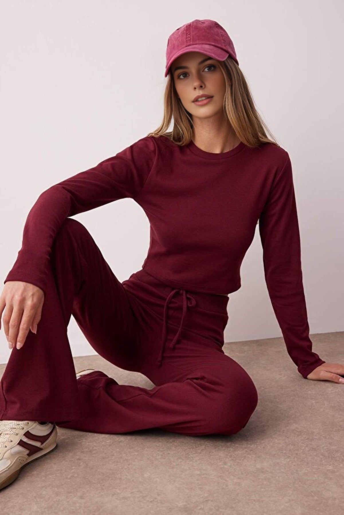2-Piece Slim Fit Knit Top & Pants Set