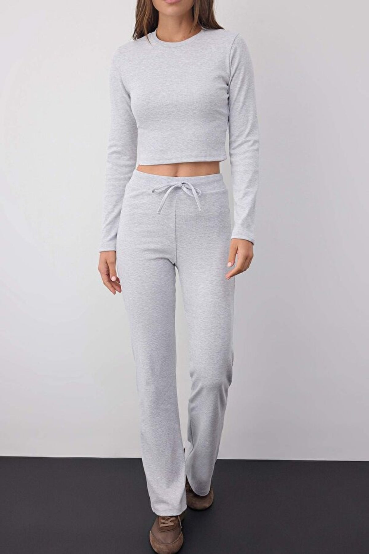 2-Piece Slim Fit Knit Top & Pants Set